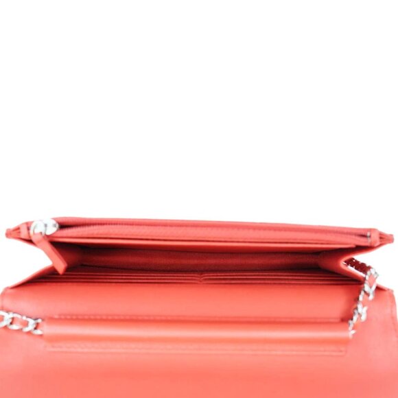 Chanel  Urban Companion Grained Calfskin Leather WOC Crossbody Bag Red - Picture 12 of 14